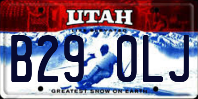 UT license plate B290LJ