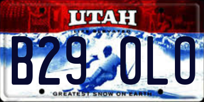 UT license plate B290LO