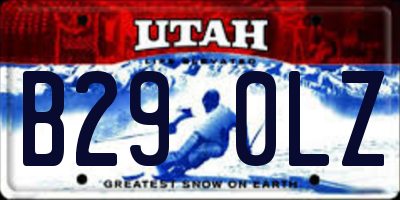 UT license plate B290LZ