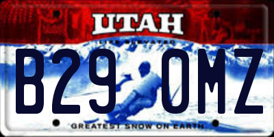 UT license plate B290MZ