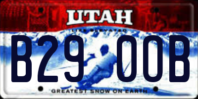 UT license plate B290OB