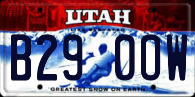 UT license plate B290OW