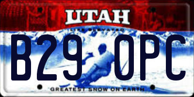 UT license plate B290PC