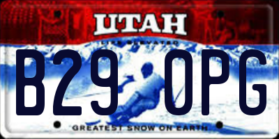 UT license plate B290PG
