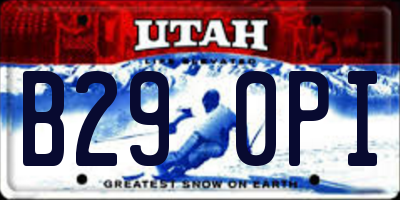 UT license plate B290PI