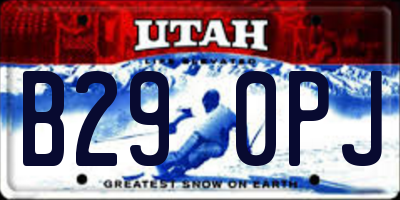 UT license plate B290PJ