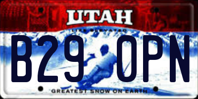 UT license plate B290PN