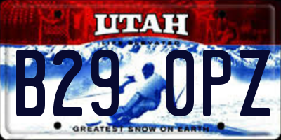 UT license plate B290PZ