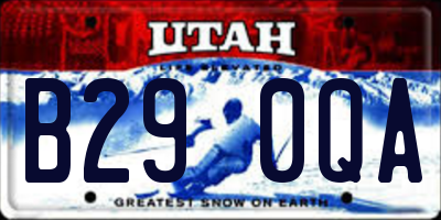 UT license plate B290QA