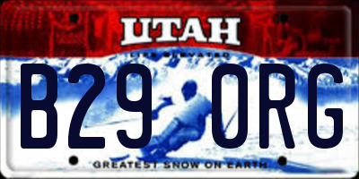 UT license plate B290RG