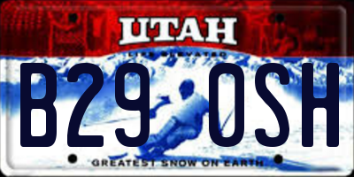 UT license plate B290SH