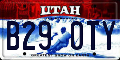 UT license plate B290TY