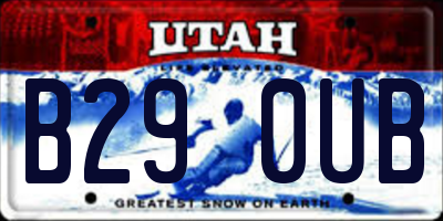 UT license plate B290UB
