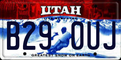 UT license plate B290UJ