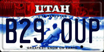 UT license plate B290UP
