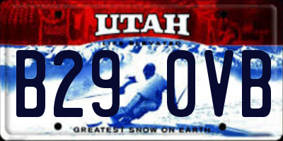 UT license plate B290VB