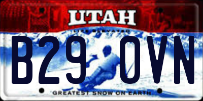 UT license plate B290VN