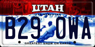 UT license plate B290WA
