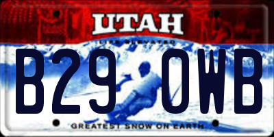UT license plate B290WB