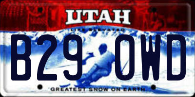 UT license plate B290WD