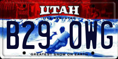 UT license plate B290WG