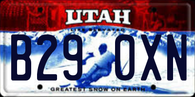 UT license plate B290XN