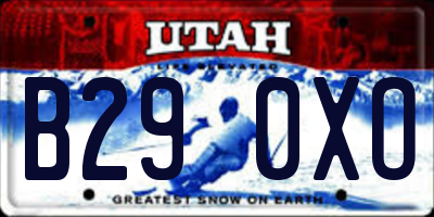 UT license plate B290XO