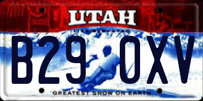UT license plate B290XV
