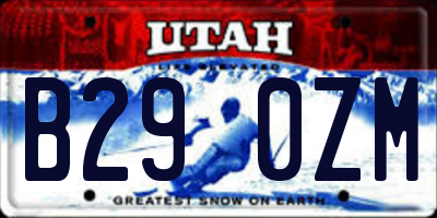 UT license plate B290ZM