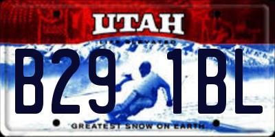 UT license plate B291BL