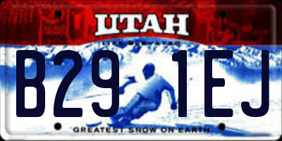 UT license plate B291EJ