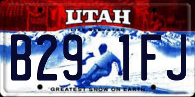 UT license plate B291FJ