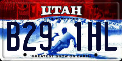 UT license plate B291HL