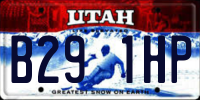 UT license plate B291HP