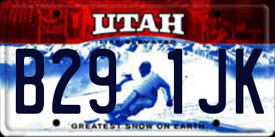 UT license plate B291JK