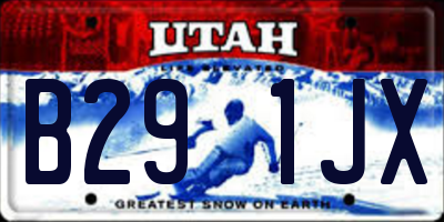 UT license plate B291JX