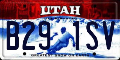 UT license plate B291SV