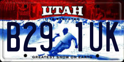 UT license plate B291UK