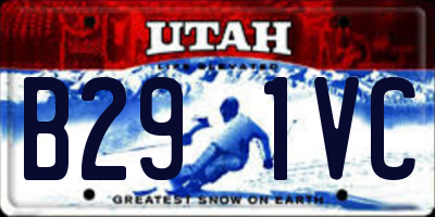 UT license plate B291VC