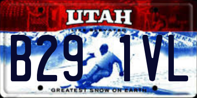 UT license plate B291VL