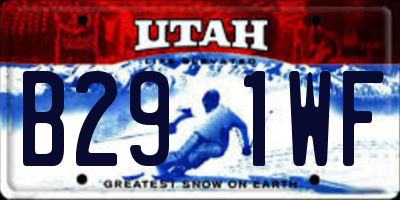 UT license plate B291WF