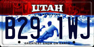 UT license plate B291WJ