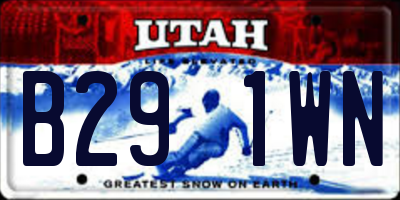 UT license plate B291WN