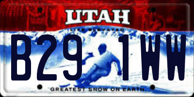 UT license plate B291WW