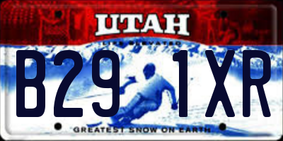 UT license plate B291XR