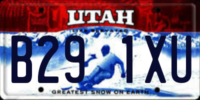 UT license plate B291XU