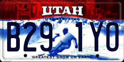 UT license plate B291YO