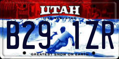 UT license plate B291ZR