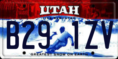 UT license plate B291ZV