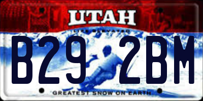 UT license plate B292BM